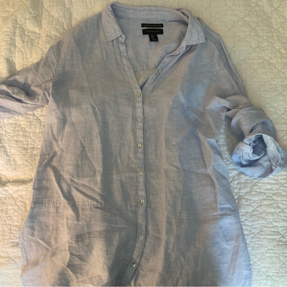 Tahari linen tunic